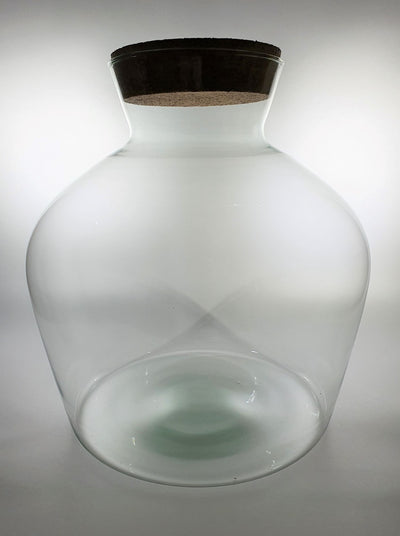 Glasgefäß | Ø29-H:30cm mit Korkverschluss | Optional mit Beleuchtung - Green Little World GbR
