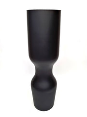 Moderne Vase | Ø12-H:40 cm | schwarz matt