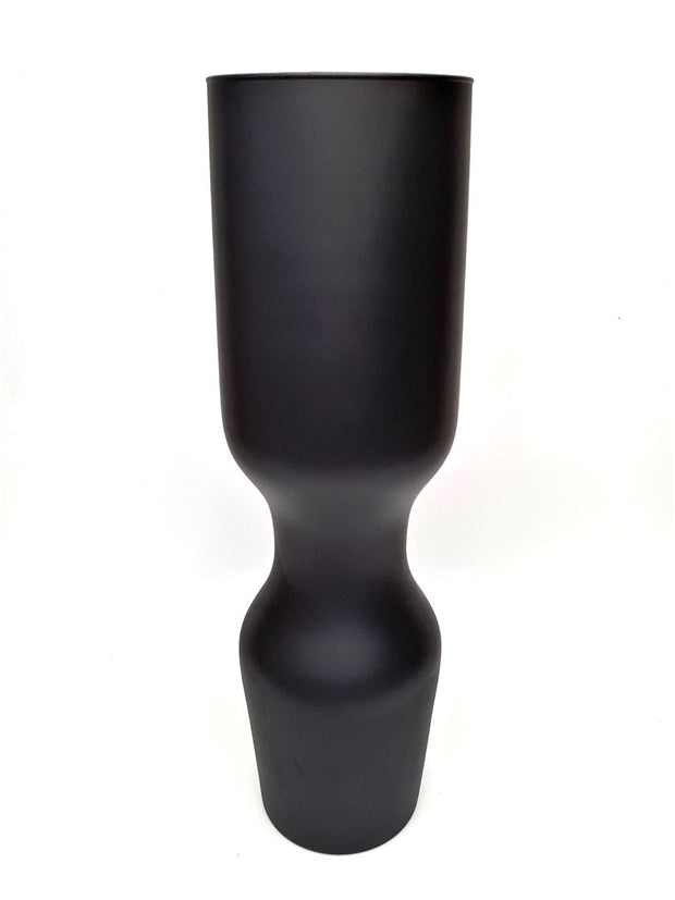 Moderne Vase | Ø12-H:40 cm | schwarz matt