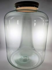 Glasgefäß | Ø35-H:45cm mit Korkverschluss | Optional mit Beleuchtung