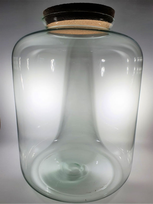 Glasgefäß | Ø35-H:45cm mit Korkverschluss | Optional mit Beleuchtung